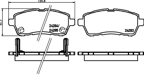 Колодки тормозные дисковые передние для Сузуки Свифт 4 2011-2017 год выпуска (Suzuki Swift 4) NISSHINBO NP5030
