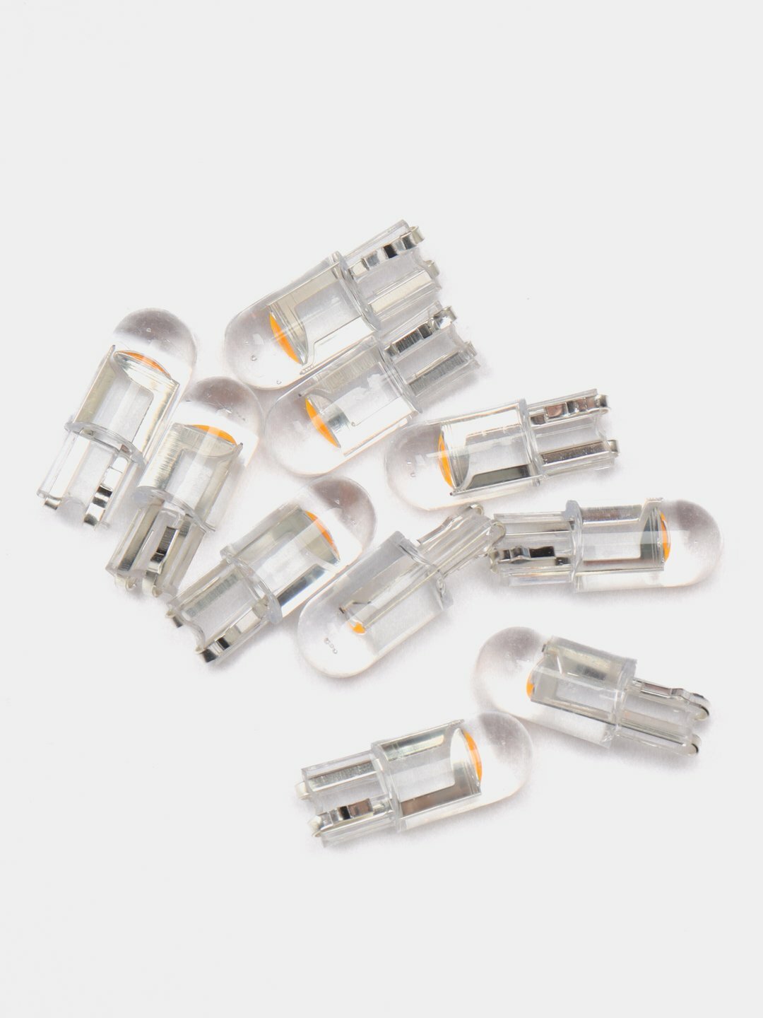 Светодиодные габаритные LED лампы W5W T10 лампа габаритов без цоколя Количество 5 шт, Цвет Желтый