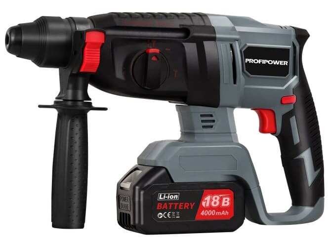 фото Аккумуляторный перфоратор ProfiPower MKDHR-18V (18 В, 4 А·ч, 1 АКБ, 2 Дж)