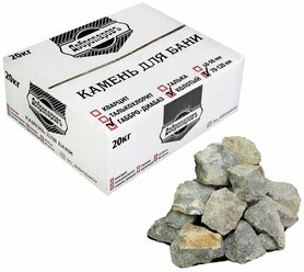 Камень для бани "Габбро-диабаз" колотый, коробка 20кг, фракция 70-120мм, "Добропаровъ" (комплект из 3 шт)