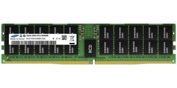 Samsung DDR5 32GB RDIMM 4800MHz (2Rx4) ECC Reg 1.1V (M321R4GA0BB0-CQK), 1 year, OEM