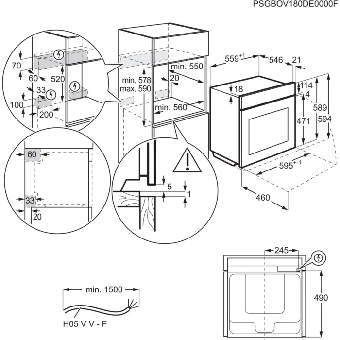 Духовой шкаф Electrolux EOB8S39Z черный - фото №5