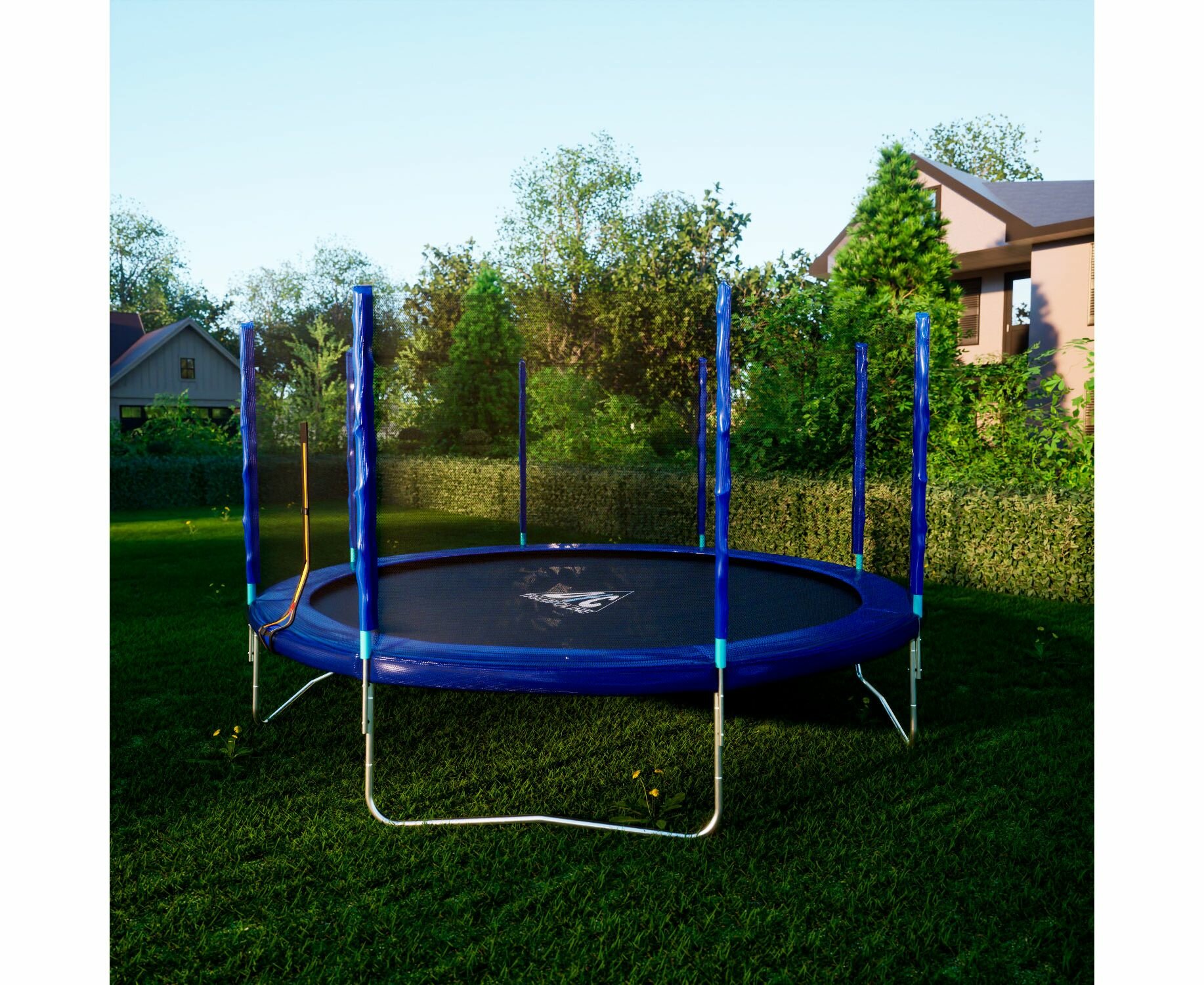 Каркасный батут DFC Trampoline Fitness 14FT-TR-B с сеткой 170х50х170 см , синий