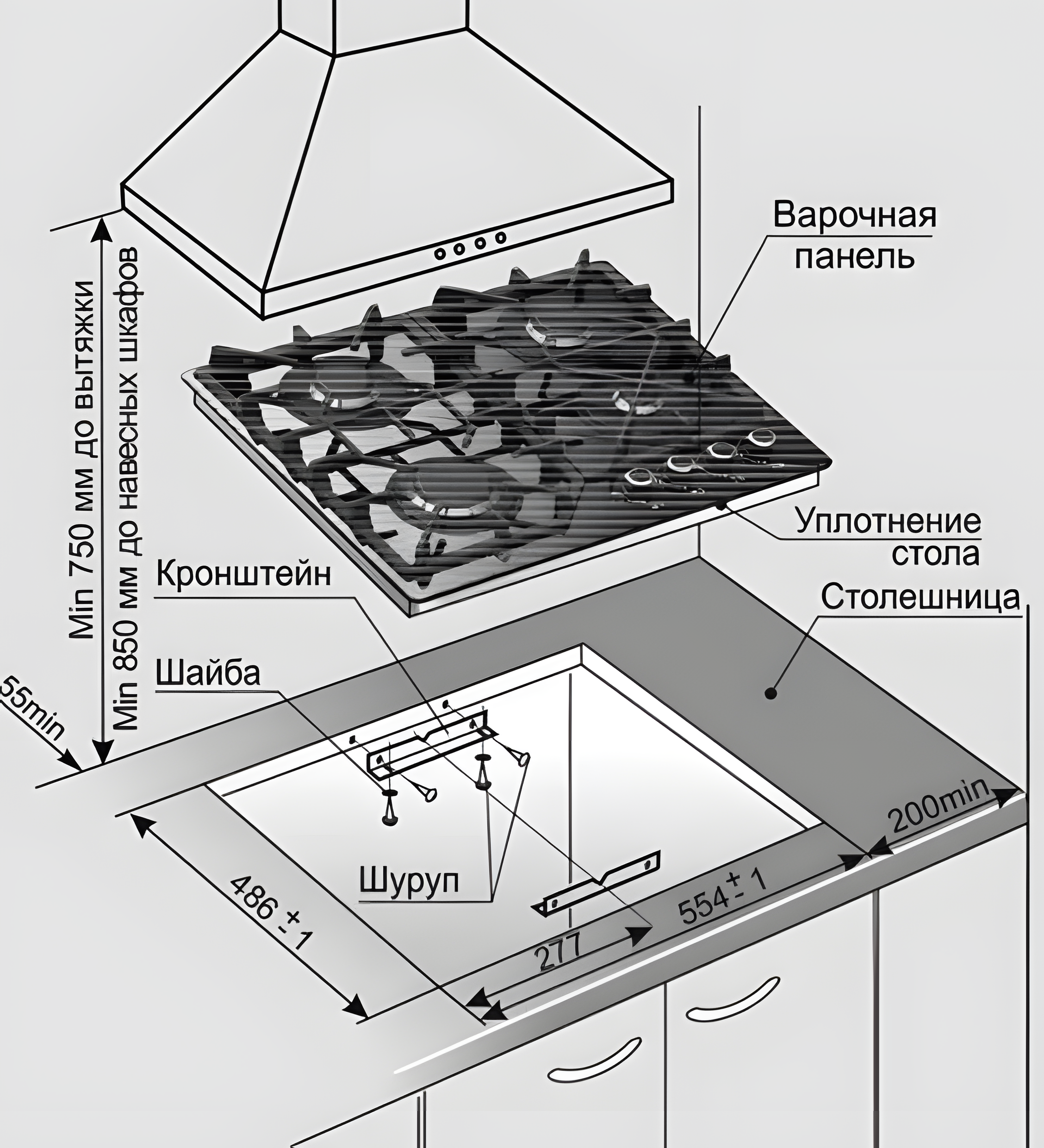 Варочная панель газовая GEFEST ПВГ 2232-01 К12 - фотография № 2