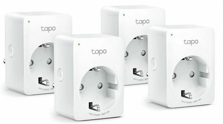 Tp-link Сетевое оборудование Tapo P100 4-pack Умная мини Wi-Fi розетка 4 шт.