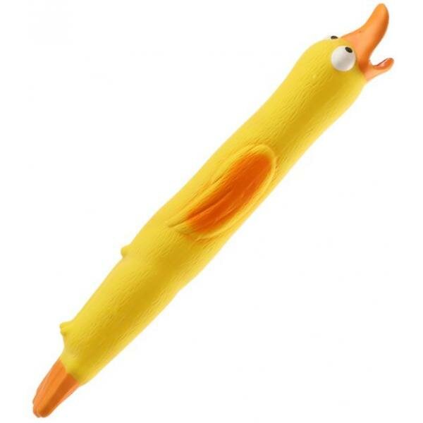 Triol Игрушка для собак из латекса "Утка хрустящая", 28*5см