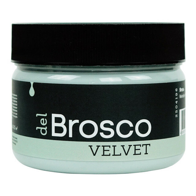 Краска акриловая del brosco velvet интерьерная 0,25л серая, арт.2504196