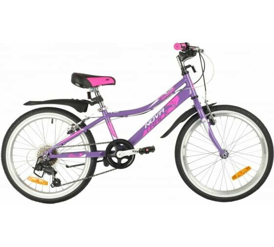 Городской велосипед Novatrack Alice 20 6.V (2021) фиолетовый 12" (требует финальной сборки)