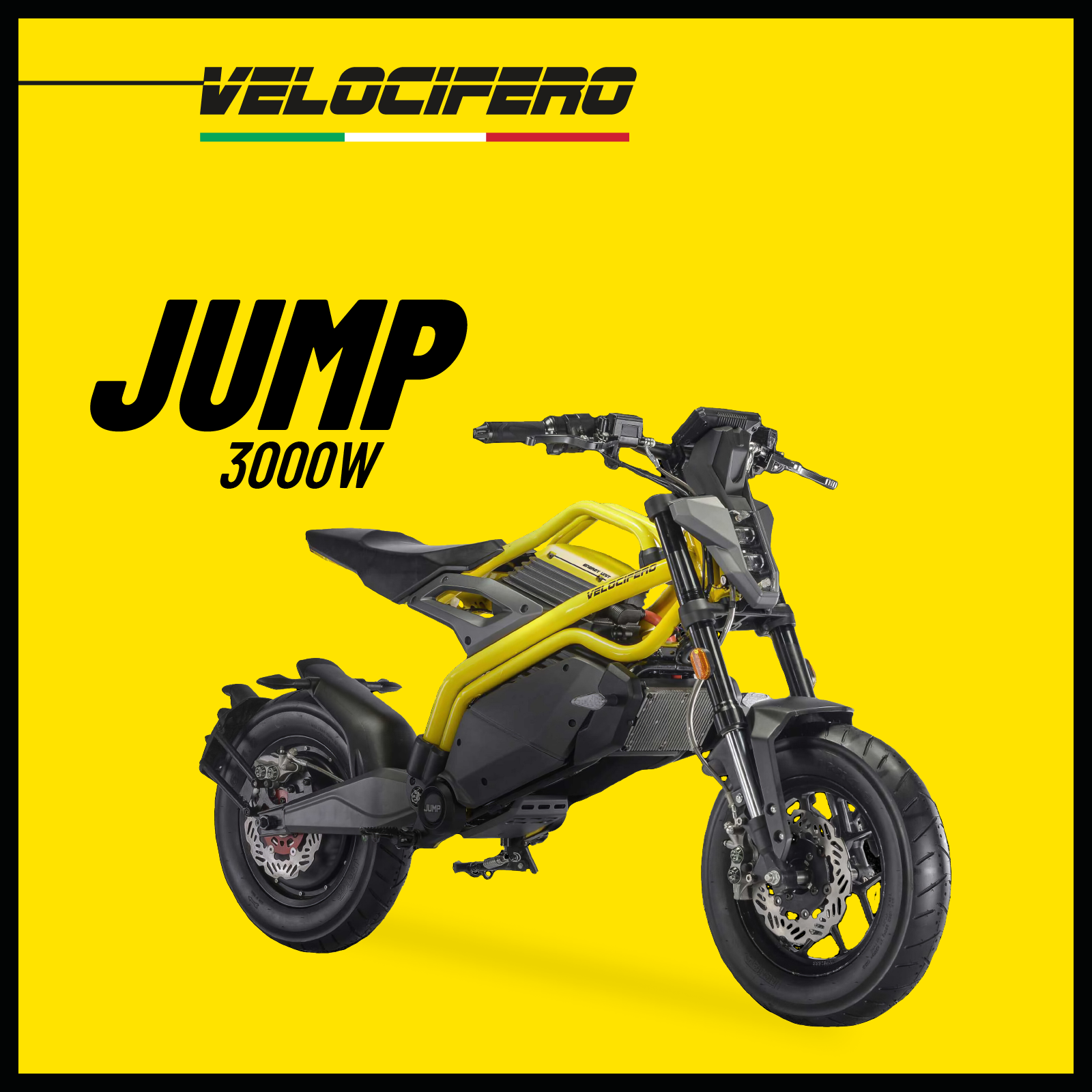 Электромотоцикл Jump 3000W -городской байк от бренда Velocifero с привлекательным спортивно-футуристическим дизайном серый