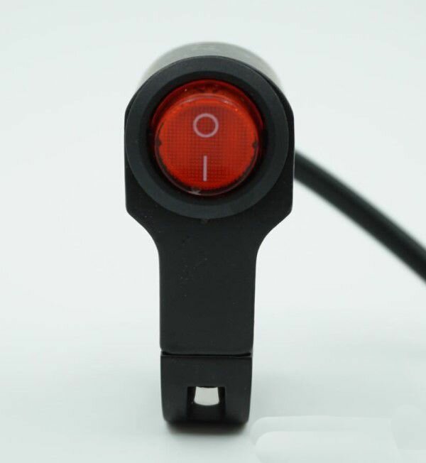 Кнопка на руль, переключатель фар, света, 2 режима (вкл/выкл) для электросамоката, мотоцикла, 1шт
