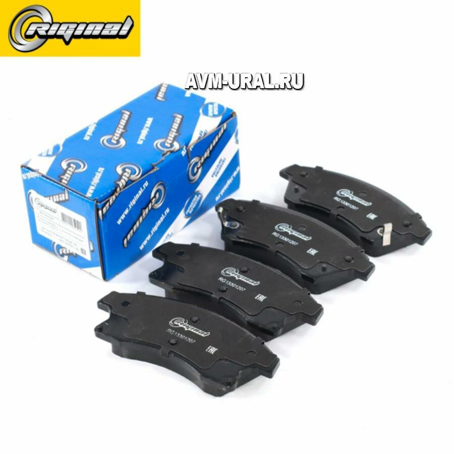 RIGINAL RG13301207 Колодки тормозные Chevrolet Cruze'09--; Orlando'11-, Opel Astra J'09- передние RIGINAL