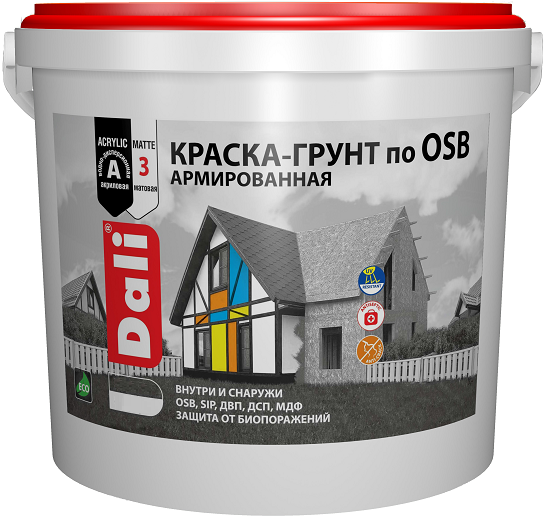 Краска-грунт по OSB армированная 6 кг DALI