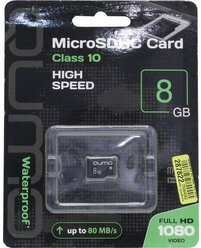 Карта памяти QUMO microSDHC Memory Card 8Gb class 10