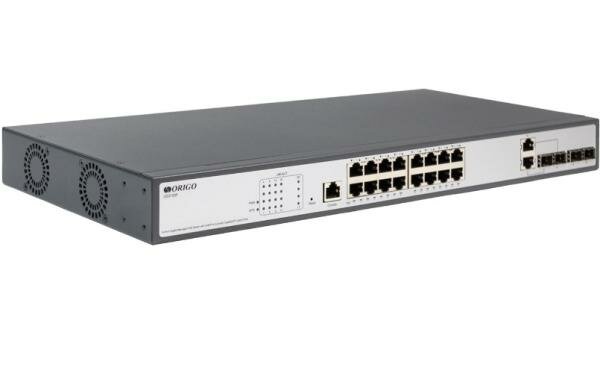 Managed L2 Switch 16x1000Base-T PoE, 2x1000Base-X SFP, 2xCombo 1000Base-T/SFP, PoE Budget 250W, RJ45 Console, 19 w/brackets