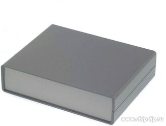 G706, Корпус для РЭА 140х110х35 мм, пластик, темно-серый, светло-серая панель