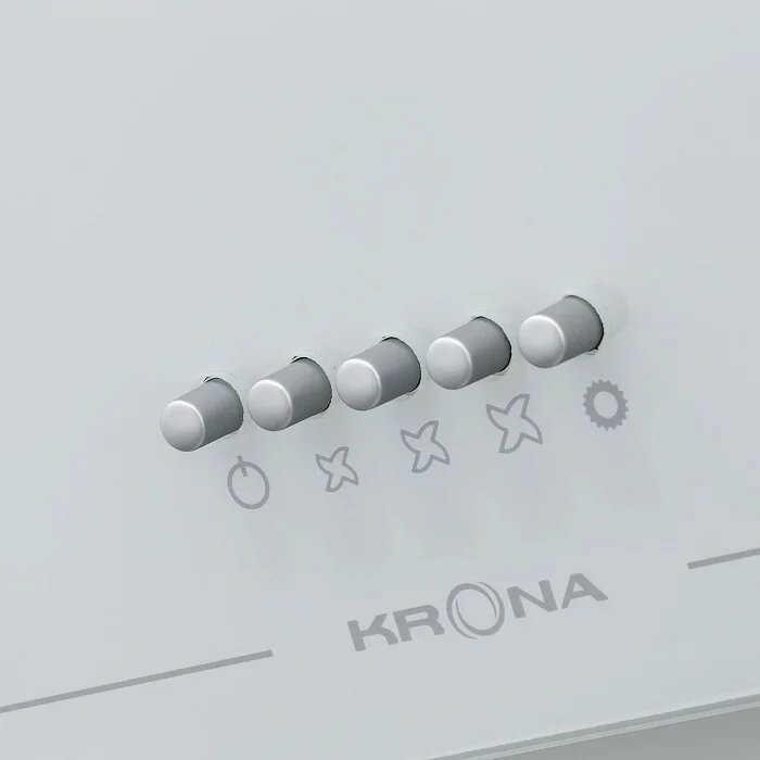 Вытяжка наклонная Krona Jina 500 PB кнопочное управление, белая - фотография № 6