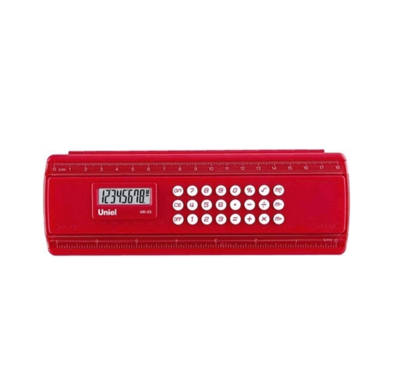Калькулятор-линейка Uniel UK-53R (красный)