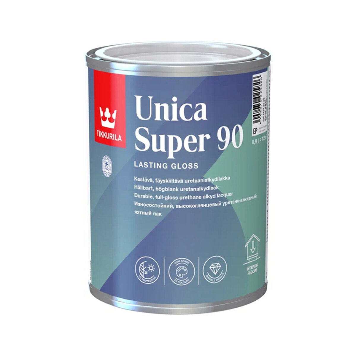 Износостойкий алкидно-уретановый лак Tikkurila Unica Super 90 09L