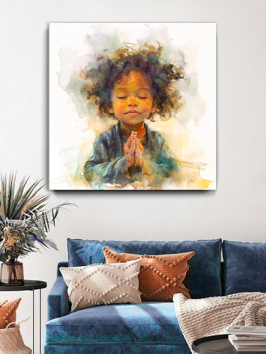 Картина на холсте "Медитирующее дитя" 60х60 см