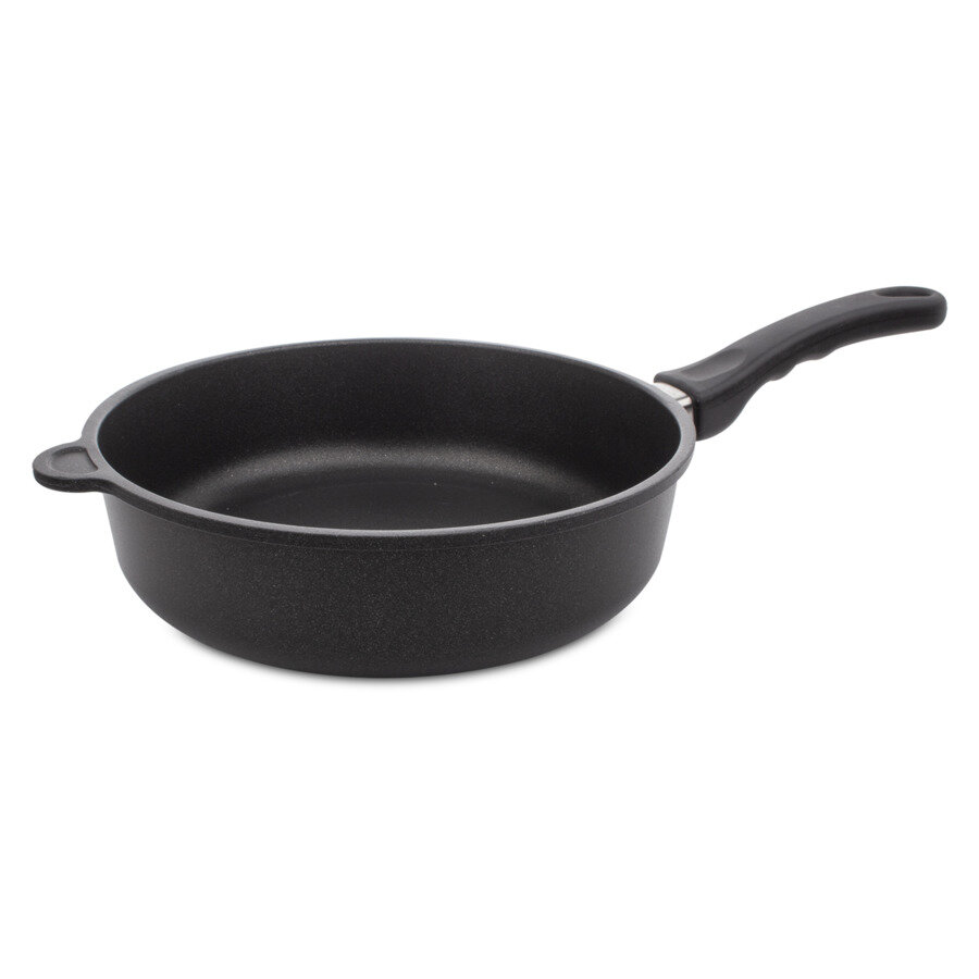 фото Сковорода антипригарная глубокая для индукции AMT 26х7 см, алюминий