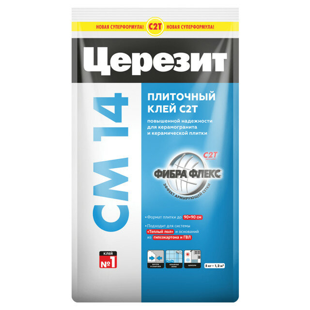 клей для керам. плитки CERESIT CM 14 Extra 5кг арт.2092164