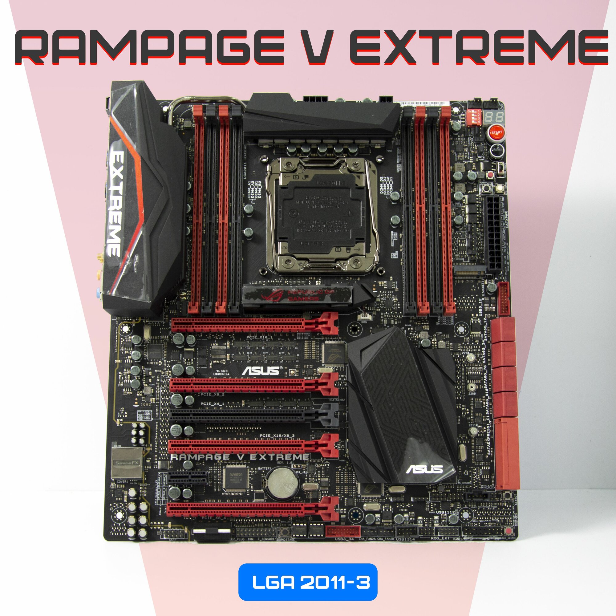 Материнская плата ASUS RAMPAGE V EXTREME X99 LGA2011-3 DDR4 Wi-Fi + BT M.2 E-ATX