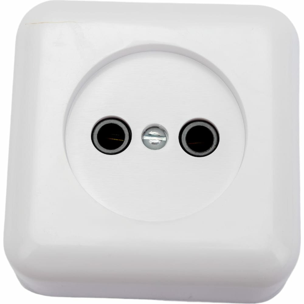 фото ООО Ливны-Электро Розетка Ливны-Электро РА 10-007 квадратная, белая,пластик АБС РА 6725