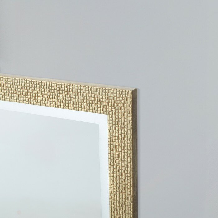 Зеркало с подсветкой, в багете, светлое золото, настенное, 60х80 см - фотография № 2