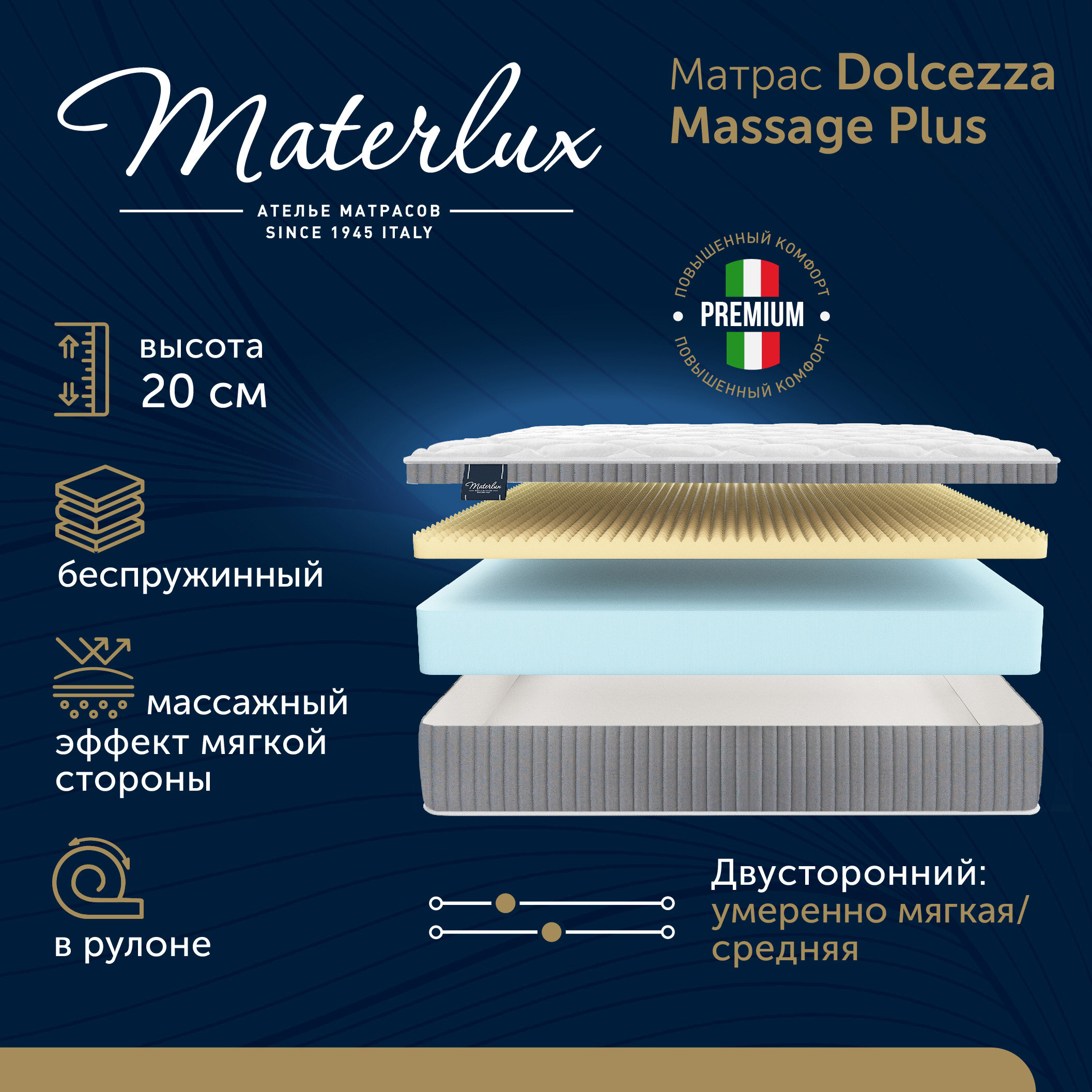 Матрас Materlux Dolcezza Massage Plus 190х200