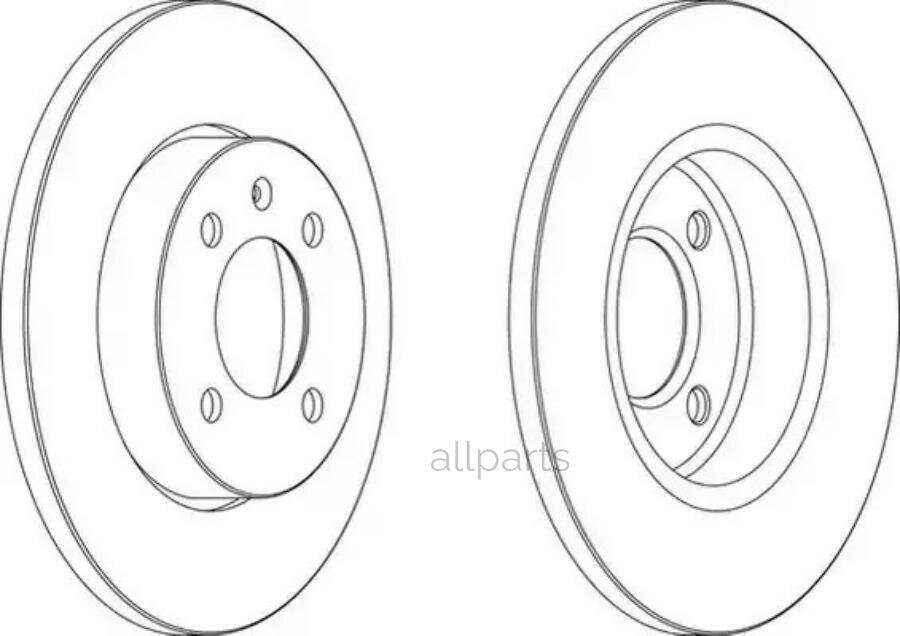 FERODO DDF205 Диск тормозной передний VW Golf III/Passat B3/B4/Caddy 96-04 /D=256mm FERODO DDF205