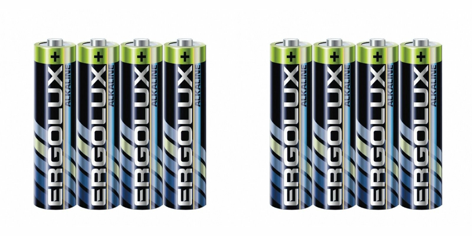 Ergolux Батарейки пальчиковые Alkaline LR6-SR4 АА 1.5 В 4 шт 2 уп