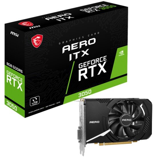 Видеокарта Msi GeForce RTX 3050 AERO ITX V1 8G