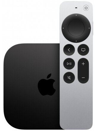 Электроника Apple ТВ-приставка 4K 128 ГБ Wi-Fi + Ethernet 2022 (MN893), черный