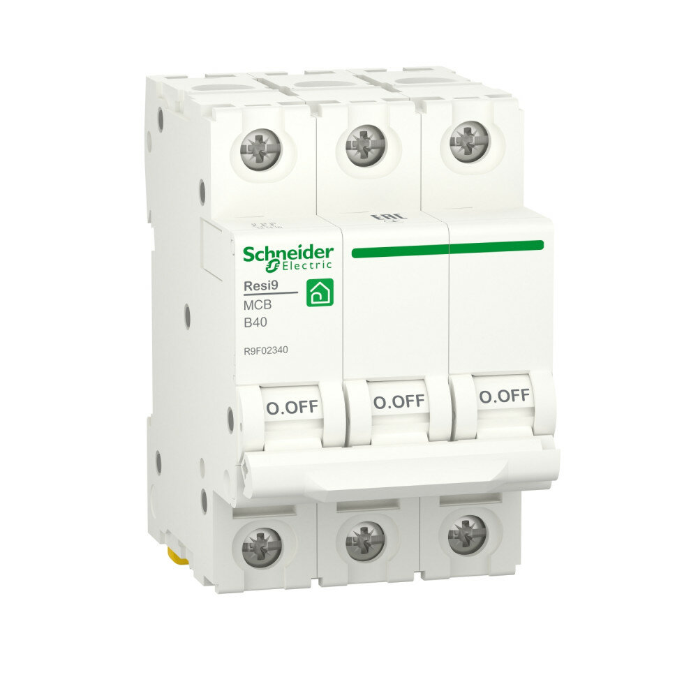 Schneider Electric RESI9 Автоматический выключатель (АВ) B 40А 3P 6000A R9F02340 (5 шт.)