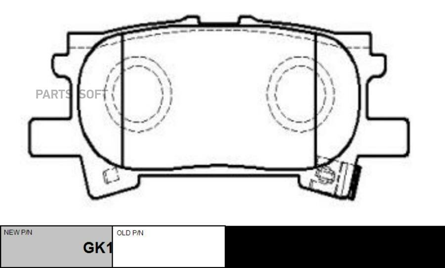 CTR GK1058 Колодки торм.зад. (старый арт. CKT-44)