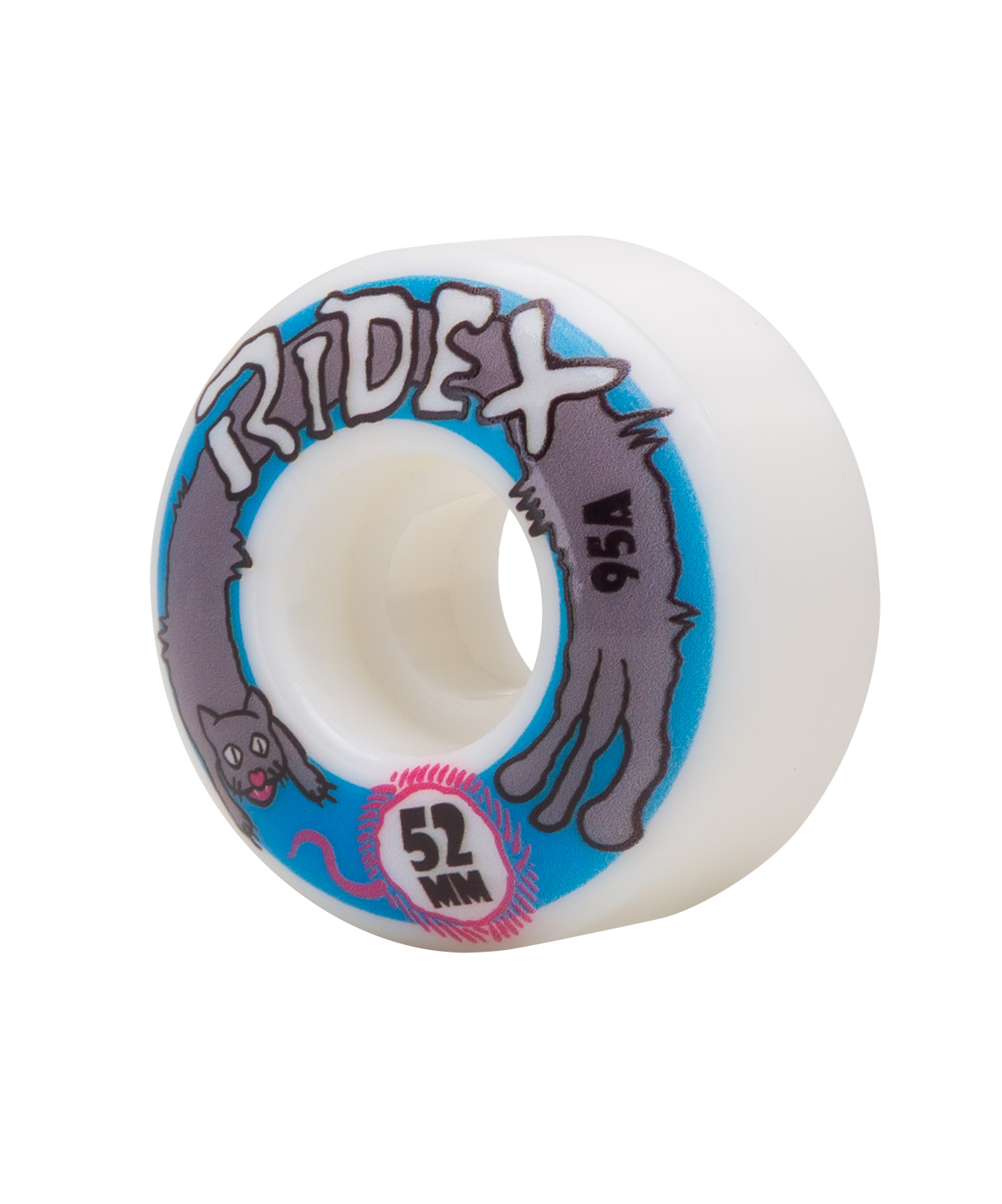 Комплект колес для скейтборда Ridex 52x32 мм, 95a, белый