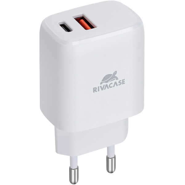 RIVACASE Зарядное устройство сетевое RIVACASE PS4192 W00 20W USB A/C, белое