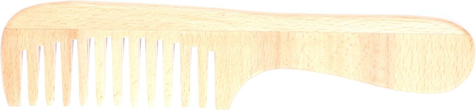 фото Гребень для волос Fashion Care деревянный c редкими зубчиками WF50052
