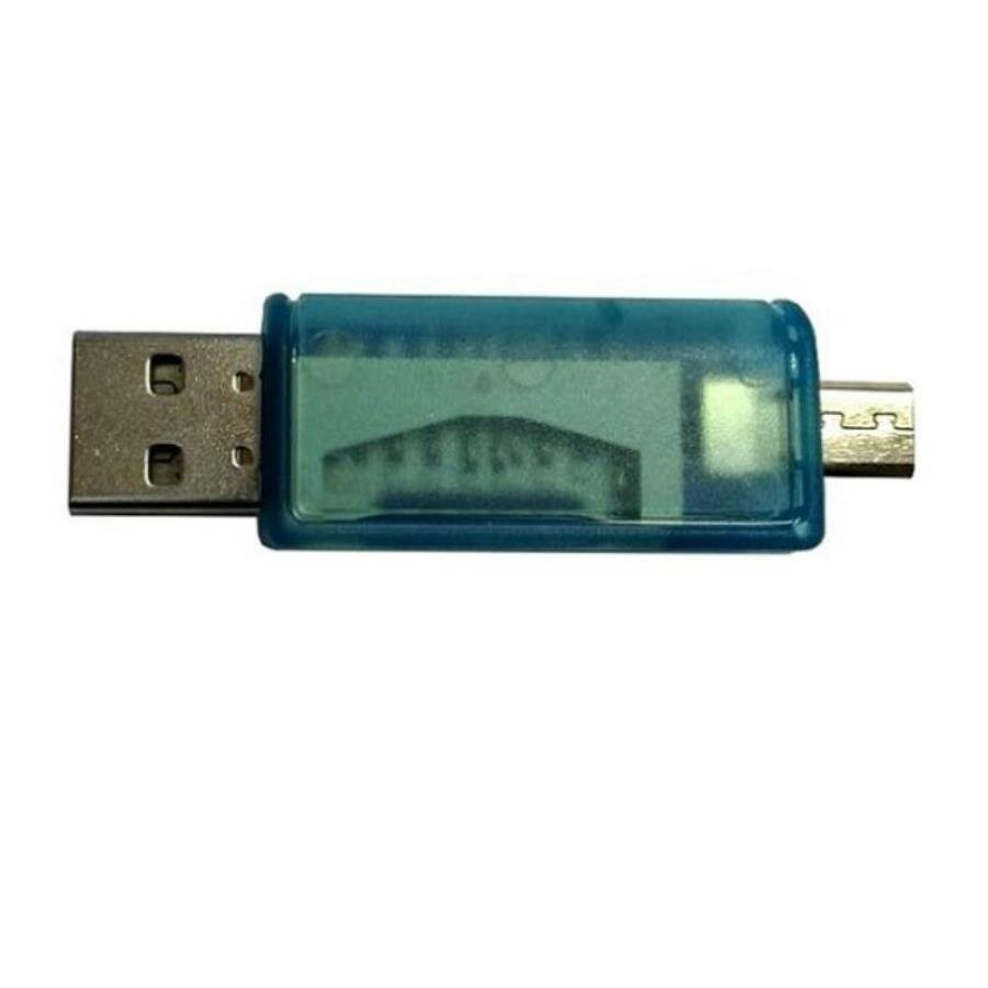 OTG картридер (3329) micro USB (голубой)
