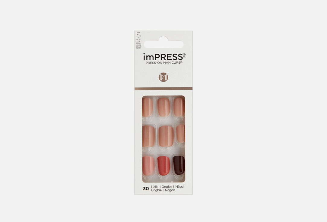 Накладные ногти KISS NEW YORK Professional, Impress Manicure Accent Shades of sunset 30мл