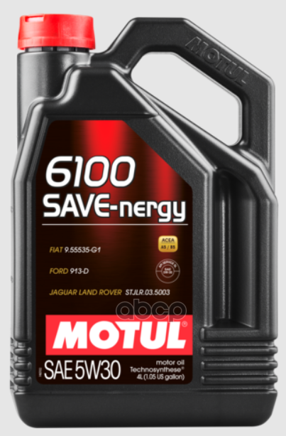 MOTUL Масло Моторное 5W30 Motul 4Л Синтетика 6100 Save-Nergy A5/B5