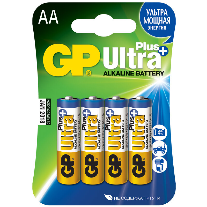 Батарейка GP Ultra Plus LR6 (AA) BL4