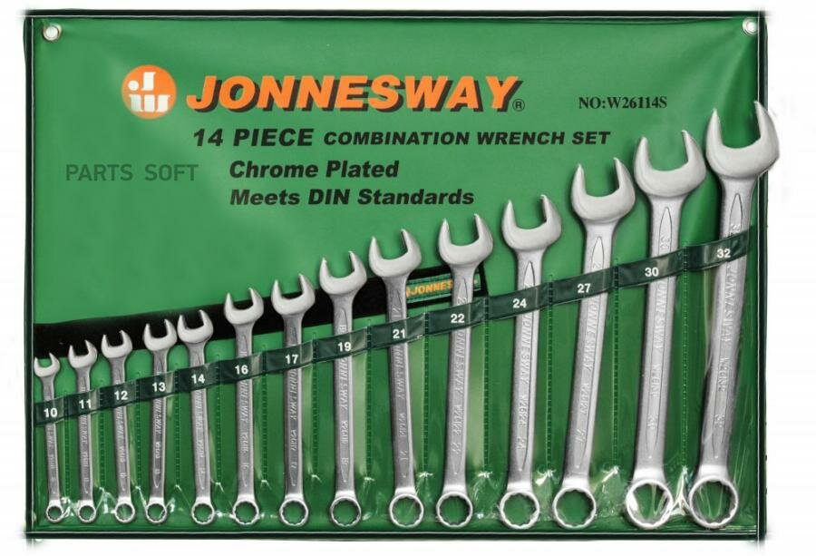 Набор ключей комбинированных Jonnesway , 14 предметов, 47402 - фото №1