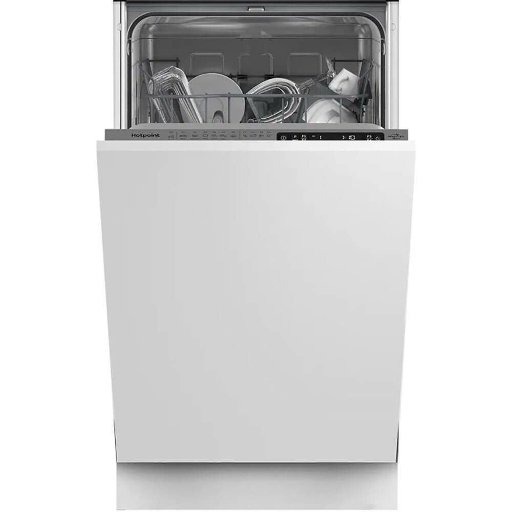 Встраиваемая посудомоечная машина HOTPOINT HIS 1C69 узкая ширина 44.8см полновстраиваемая загрузка 10 комплектов