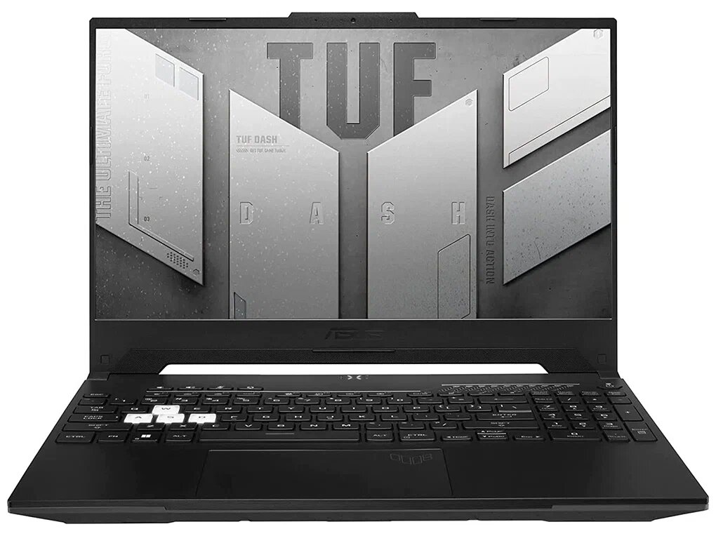 15.6" Ноутбук ASUS TUF Dash F15 FX517ZM-HN157 1920x1080, Intel Core i7 12650H 3.5 ГГц, RAM 16 ГБ, DDR5, SSD 1 ТБ, NVIDIA GeForce RTX 3060, без ОС, 90NR09Q3-M009Z0, Off Black