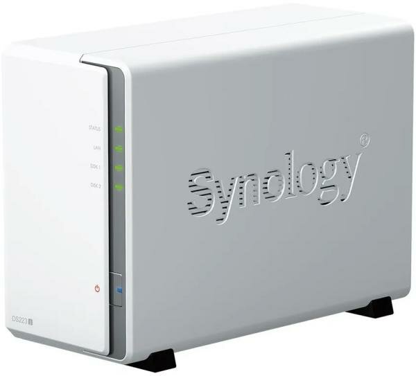 Synology Дисковый массив DS223j Сетевое хранилище 2x2.5" 3.5" SATA Realtek RTD1296-1.7GHz 1 GB DDR4 1x1 Гбит с 2xUSB