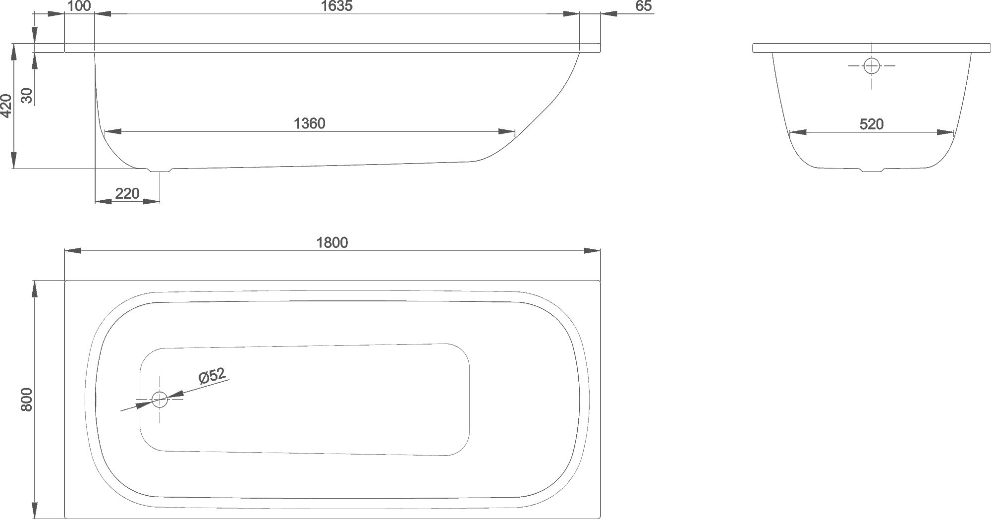 Стальная ванна Bette Form 2950-000 AD PLUS AR 180x80 с антискользящим самоочищающимся покрытием - фото №4