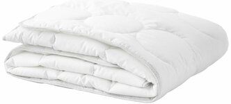 Икея / IKEA LENAST, ленаст, детское одеяло, бело-серый, 110x125 см
