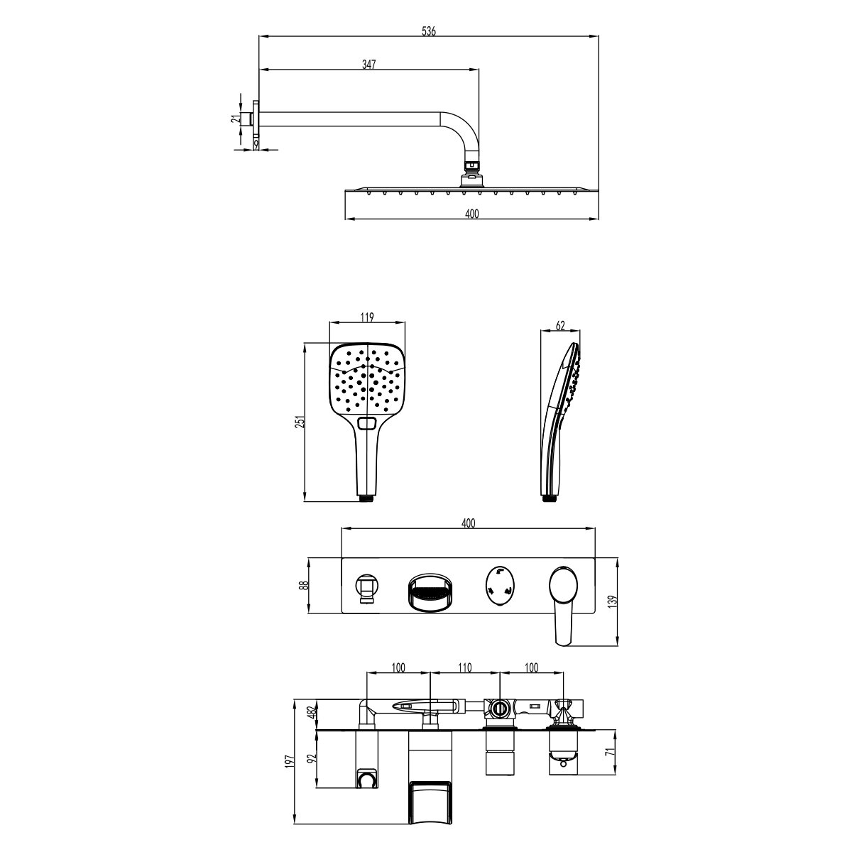 Комплект смесителей Lemark Atlantiss LM3225C