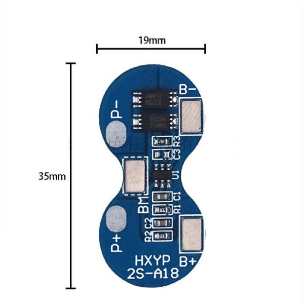 Плата BMS контроллера 4А для 2-х Li-Ion аккумуляторов 18650
